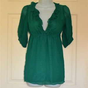 Barneys CO-OP Baby Doll Chiffon - Green (MISSING BRAND LABEL)